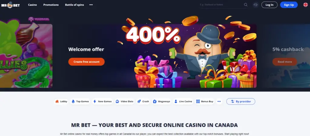 Mr Bet- Online Casino Canada